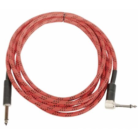 Cables de guitarra Oqan JM90 Cable de Instrumento 3M Textil Negro y Rojo