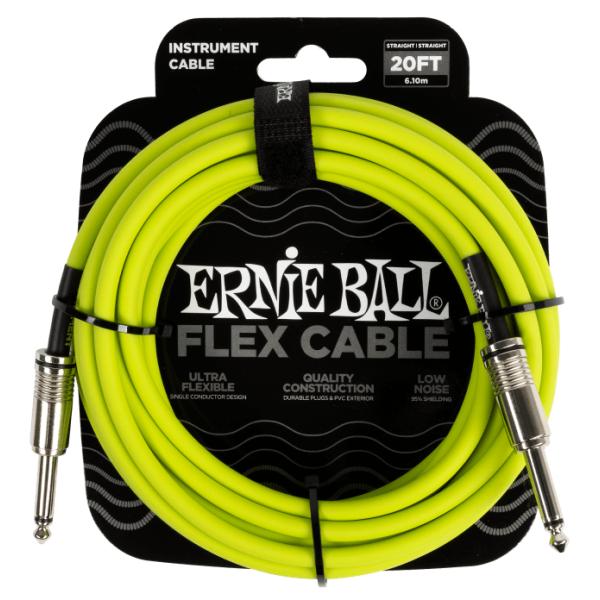Ernie Ball EB6419 Flex Jack 6M Verde Cable Guitarra