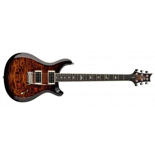 PRS SE Custom 24 Quilt Black Gold SB Guitarra Eléctrica