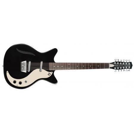 Guitarras Eléctricas Danelectro Vintage 12STR Gloss Black Guitarra Eléctrica