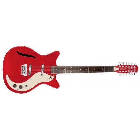 Guitarras Eléctricas Danelectro Vintage 12STR Guitar Red Metallic Guitarra Eléctrica