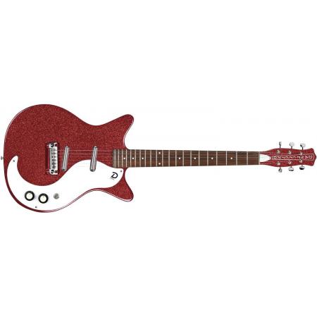Guitarras Eléctricas Danelectro 59M NOS+ Red Metalflake Guitarra Eléctrica