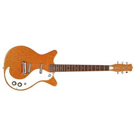 Guitarras Eléctricas Danelectro 59M NOS+ Orange Metalflake Guitarra Eléctrica