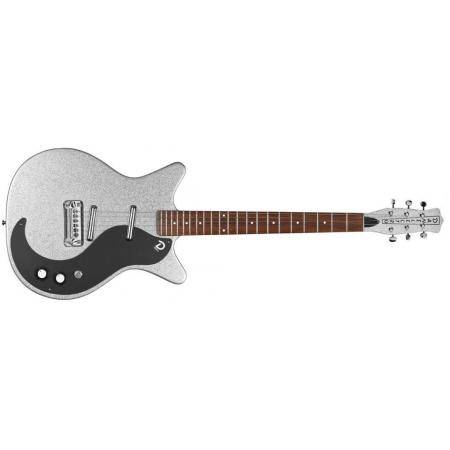 Guitarras Eléctricas Danelectro 59M NOS+ Silver Metalflake Guitarra Eléctrica