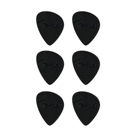 Púas Fender Set 6 Púas Asimétricas Negro