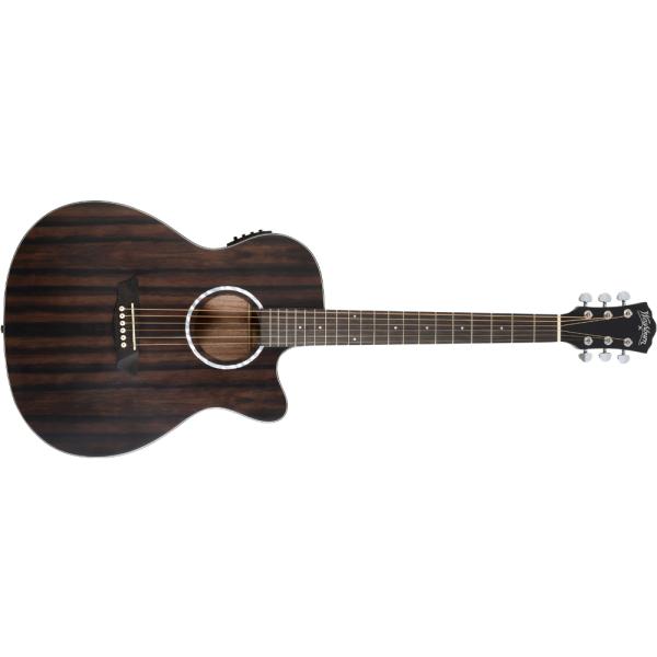 Washburn Deep Forest Ebony Ace Striped Ebony Guitarra Electroacústica