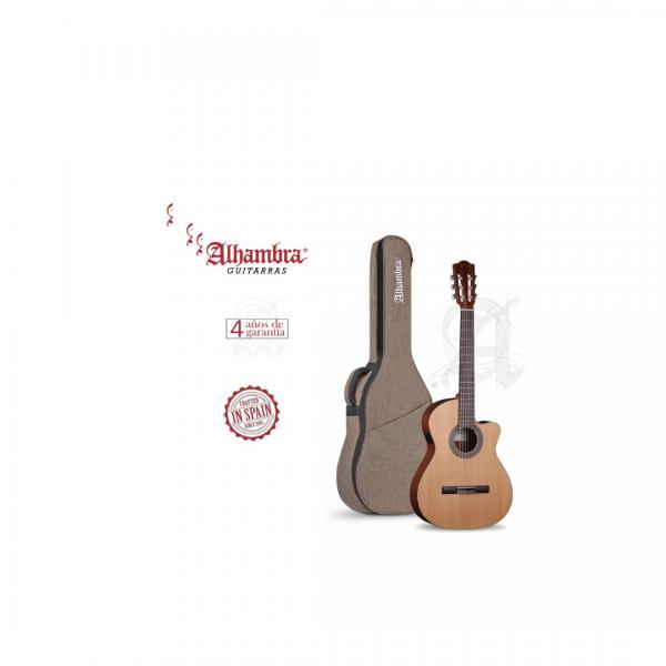 Alhambra Open Pore Z CW EZ Guitarra Electroclásica Natura + Funda Guitarra 9730 Alhambra