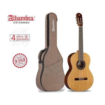 Guitarras Electroclásicas Alhambra 1C EZ Guitarra Electroclásica Natural + Funda 9730 Alhambra