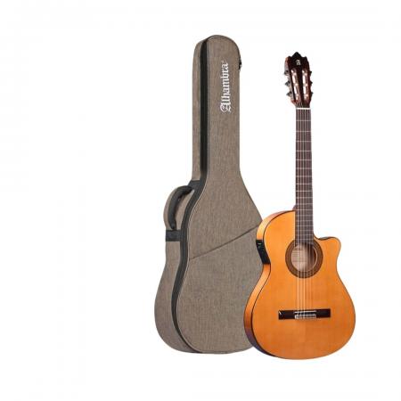 Guitarras Electroclásicas Alhambra 3F-CT-E1 Natural Guitarra Electroclásica + Funda 9730 Alhambra