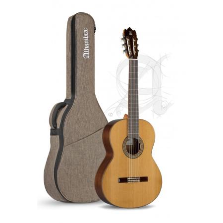 Guitarra Clásica - Guitarra española Alhambra 3C 7/8 Guitarra Clásica Natural + Funda 9731 Alhambra