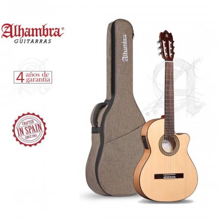 Guitarras Electroclásicas Alhambra 3F-CW-E1 Natural Guitarra Electroclásica + Funda 9730 Alhambra