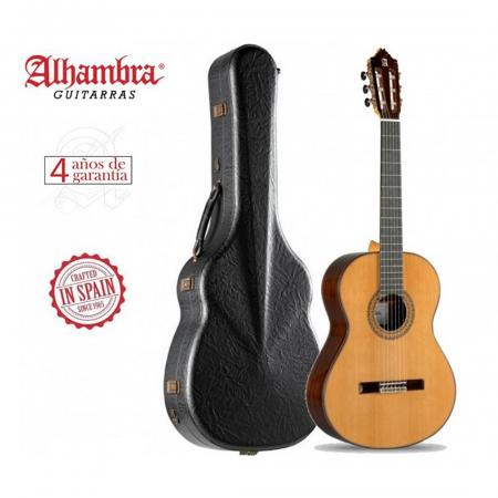 Guitarra Clásica - Guitarra española Alhambra 9P Zurdo Guitarra Clásica Nat + Estuche 9557 Alhambra