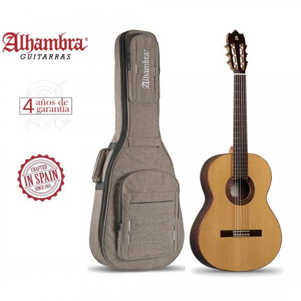 Alhambra 4P Zurdos Guitarra Clásica Natural + Funda 9738 Alhambra