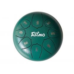 Pequeña percusión Ritmo TD8GR Mini Tongue Drum De 6” - 8 Notas Lotus Display Verde