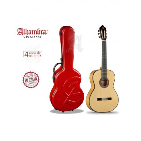 Packs guitarra clásica Alhambra 10 FC Guitarra Flamenca + Estuche Bam Iconic Red 9270