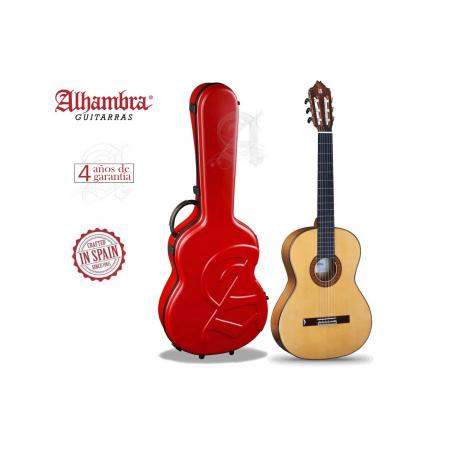 Packs guitarra clásica Alhambra 8FC Guitarra Flamenca + Estuche Bam Iconic Red 9270