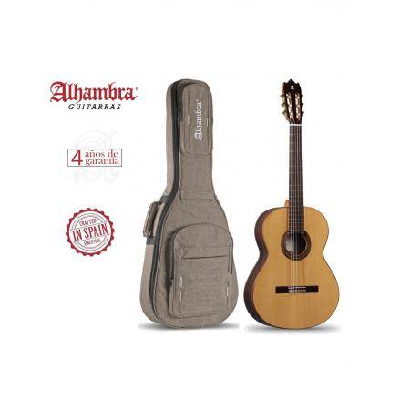 Packs guitarra clásica Alhambra 4PE1 Natural Guitarra Electrocásica + Funda 25MM 9738