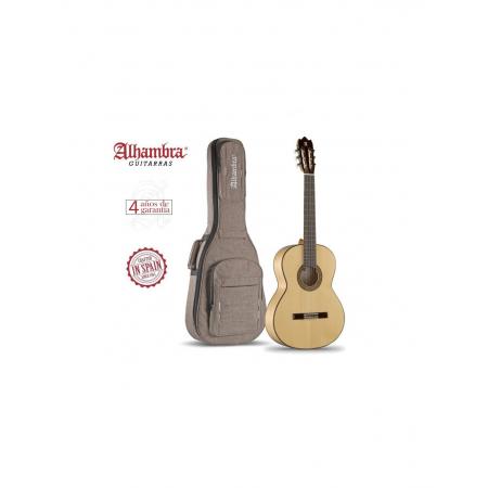 Packs guitarra clásica Alhambra 3F Golpeador Guitarra Flamenca Natural + Funda 25MM 9738