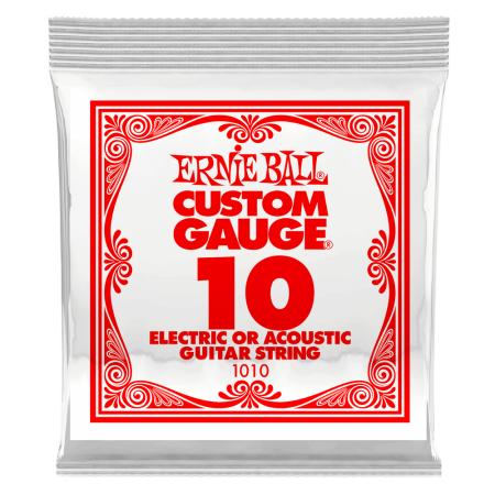 Cuerdas de Guitarra Eléctrica Ernie Ball 1010 Cuerda Suelta Plana 0.10