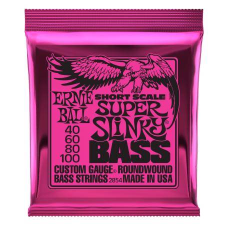 Cuerdas Bajo Ernie Ball 2854 Slinky Short Scale 40-100 Cuerdas Bajo Eléctrico