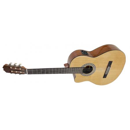 Cuerdas de guitarra Admira Alba 4/4 Electrificada Cutaway Zurda Iniciación Brillo Guitarra Electroclásica