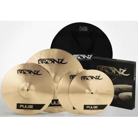 Platos de batería Bronz BRZ-PUL-SET3 Set de platos Pulse Series + Funda
