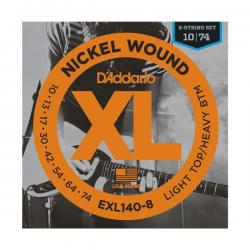 Cuerdas de Guitarra Eléctrica Daddario EXL140/8 juego cuerdas guitarra electrica