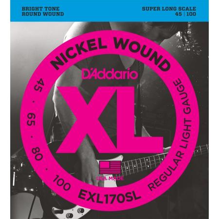 Cuerdas Bajo Daddario EXL170SL nickel wound light super long scale [45-100]