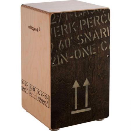 Cajón flamenco Schlagwerk CP 404 blk 2inone snare cajon black edition - large