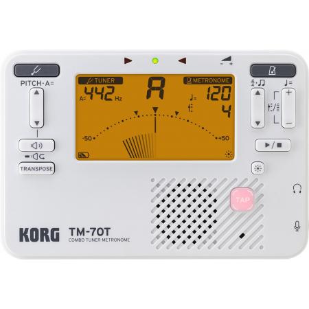 Afinadores y metrónomos Korg TM-70T WH Afinador
