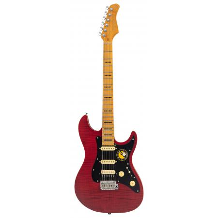 Guitarras Eléctricas SIre Larry Carlton S7 FM New Gen STR MN See Through Red