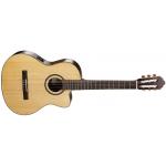 Cort AC160CF Natural Guitarra Clásica Electrificada con funda