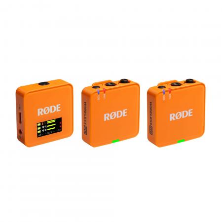 Sistemas y Micrófonos Inalámbricos  Rode Wireless Go Gen 3 Sistema de micrófono compacto Orange
