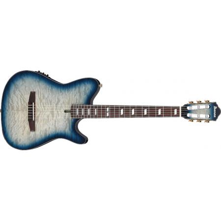 Guitarras Electroacústicas Ibanez Ibanez FRH20QMN-CTL Guitarra electroacústicas Cosmic Blue Starburst Low Gloss