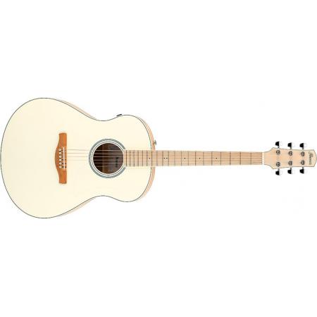 Guitarras Electroacústicas Ibanez Ibanez AAM370M2E-APF Guitarra electroacústica Transparent Antique White Peach Fuzz Open Pore