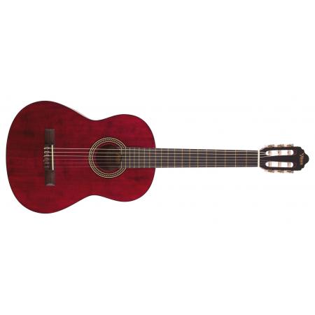 Guitarra Clásica - Guitarra española Valencia VC214 Trans Wine Red Guitarra Clásica
