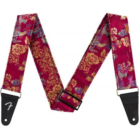 Correas Guitarra Fender Satin Dragon Strap Wine Correa de Guitarra