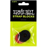Ernie Ball 4 Enganches Seguridad Correa Rojo Negro