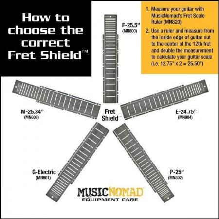 Luthería Music Nomad MN802 Fretboard Protector Para Trastes Escala P-25"