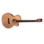 Cort CEC1 OP Guitarra clásica electrificada Open Pore con funda
