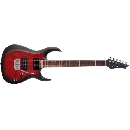 Guitarras Eléctricas Cort Cort X100 OPBB guitarra eléctrica Open Pore Black Cherry Burst