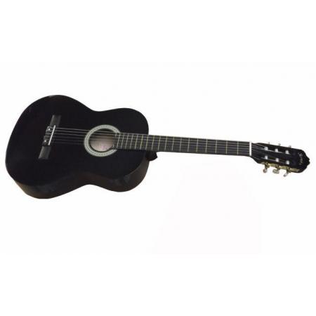 Guitarra Clásica - Guitarra española Memphis FT951BK Negra Guitarra Clásica