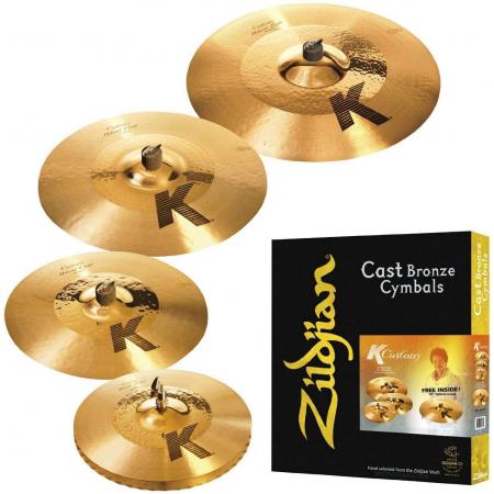 Platos de batería Zildjian Set Platos K Custom Hybrid + Crash 18"