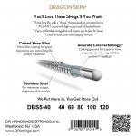 DR DBS5-40 Dragon Skin+ Cuerdas Bajo 5 Cuerdas Acero Inox Coating