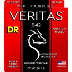 Cuerdas de Guitarra Eléctrica Dr Cuerdas Guitarra Eléctrica VTE9 Veritas 9-42