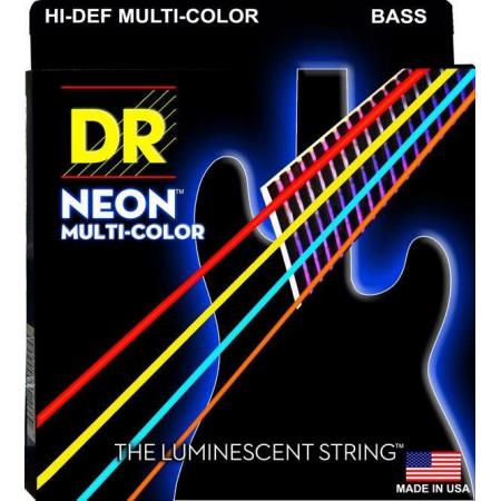 Cuerdas Bajo DR Strings Neon NMCB-45 Long Scale Multi-Color 45-105 Medium