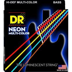 Cuerdas Bajo DR Strings Neon NMCB-45 Long Scale Multi-Color 45-105 Medium