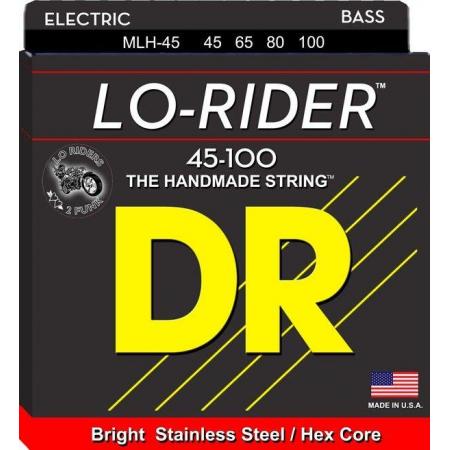 Cuerdas Bajo DR Strings Low Rider MLH-45 Long Scale Acero inox 45-100 Medium