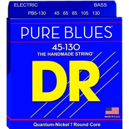 Cuerdas Bajo DR Strings Pure Blues PB5-130 Long Scale 45-130 Medium