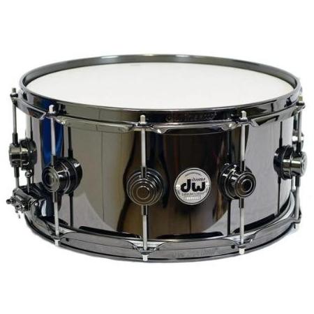 Cajas de Batería DW Collector´s DRVB6514SVN Nickel Over Brass 14"x6,5" Black Nickel Hardware